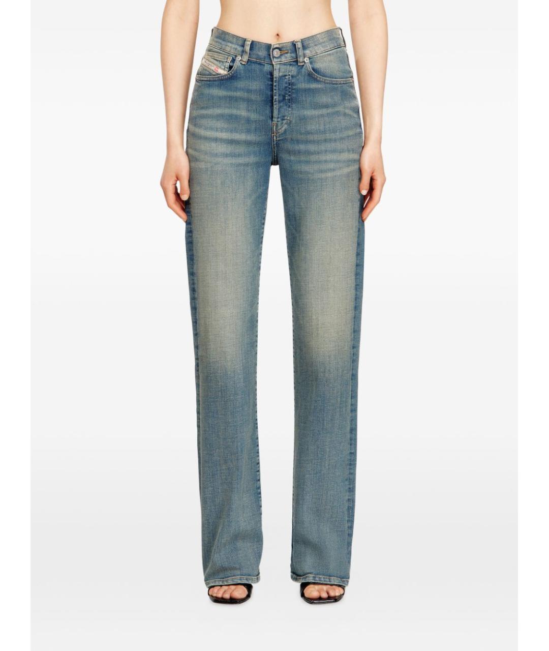 DIESEL Синие хлопковые прямые джинсы, фото 3