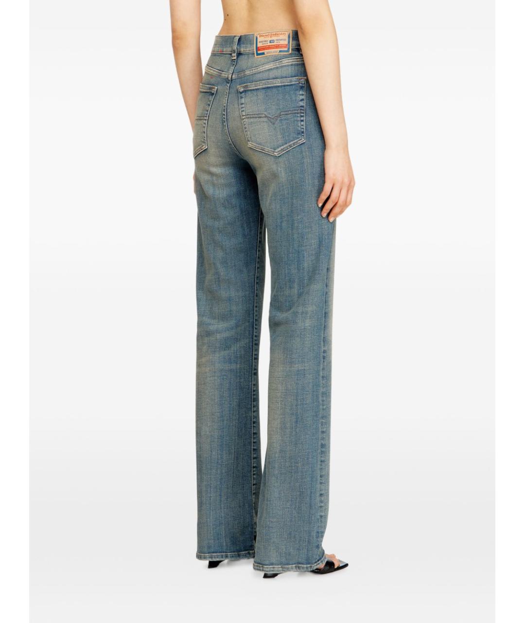 DIESEL Синие хлопковые прямые джинсы, фото 4