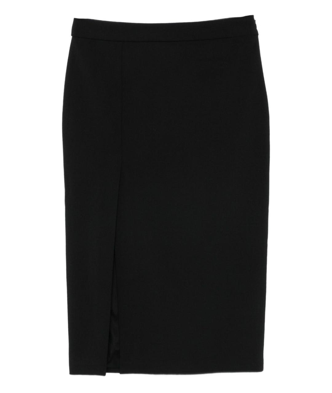 DONDUP Черная полиэстеровая юбка миди, фото 1