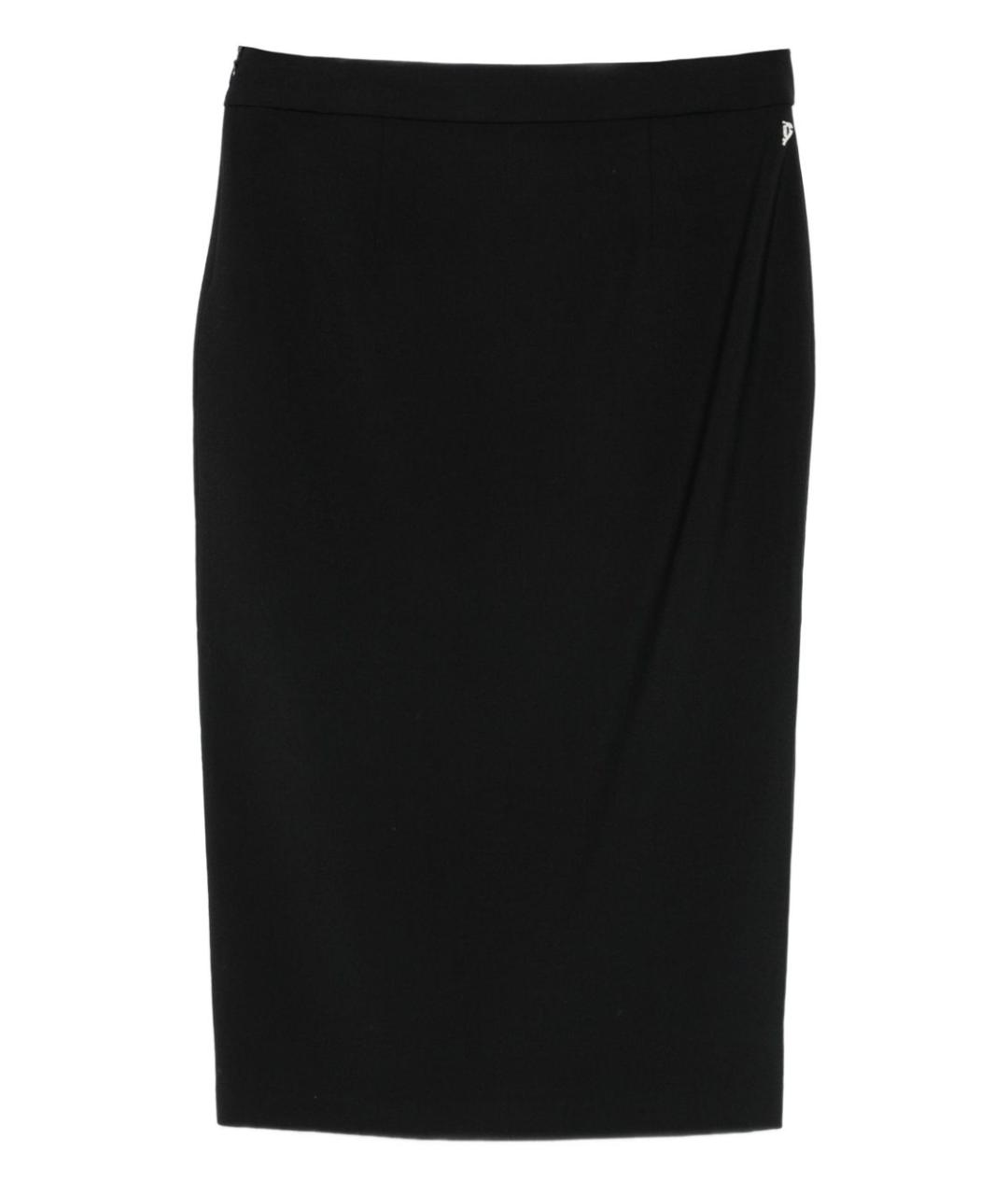 DONDUP Черная полиэстеровая юбка миди, фото 2