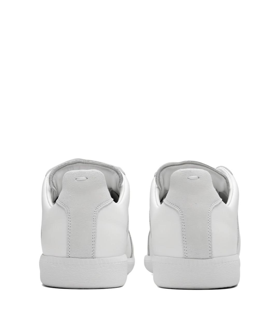 MAISON MARGIELA Белые кожаные низкие кроссовки / кеды, фото 2