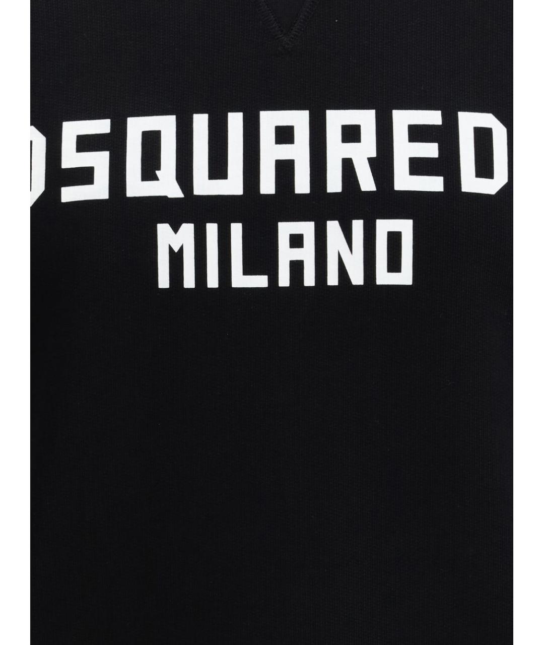 DSQUARED2 Черный хлопковый джемпер / свитер, фото 3