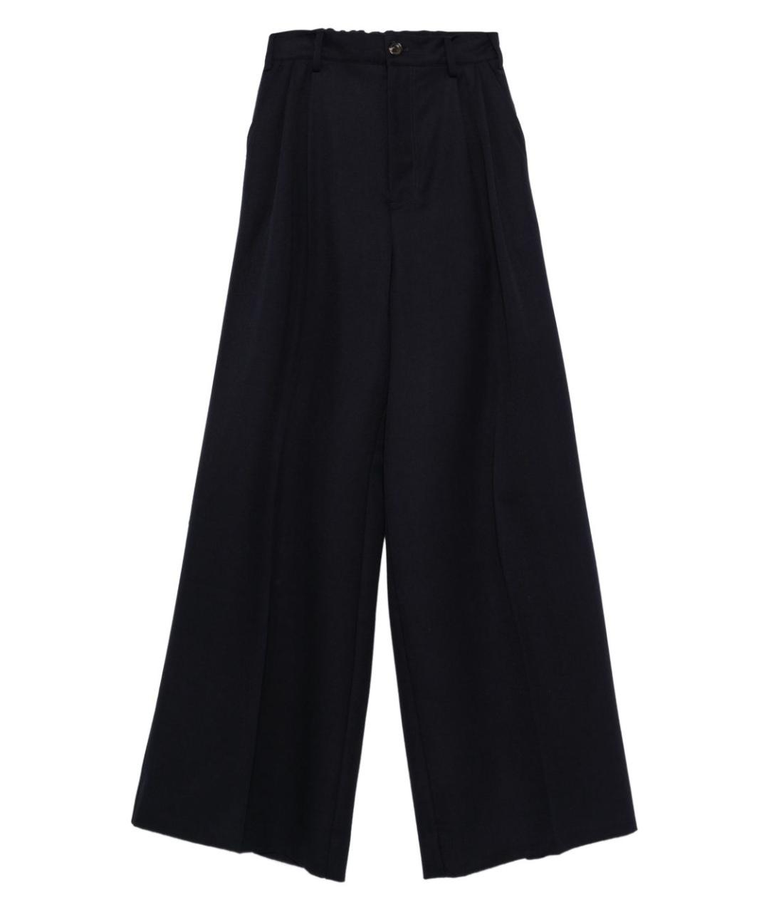 SOEUR Синие шерстяные прямые брюки, фото 1