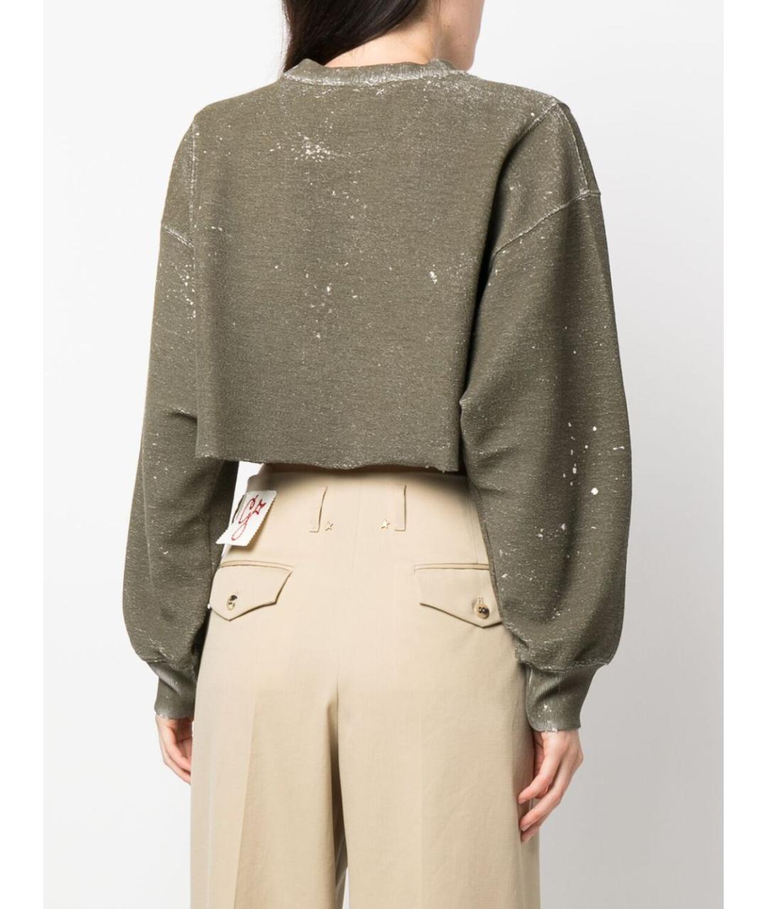 GOLDEN GOOSE DELUXE BRAND Бежевые шерстяные прямые брюки, фото 3