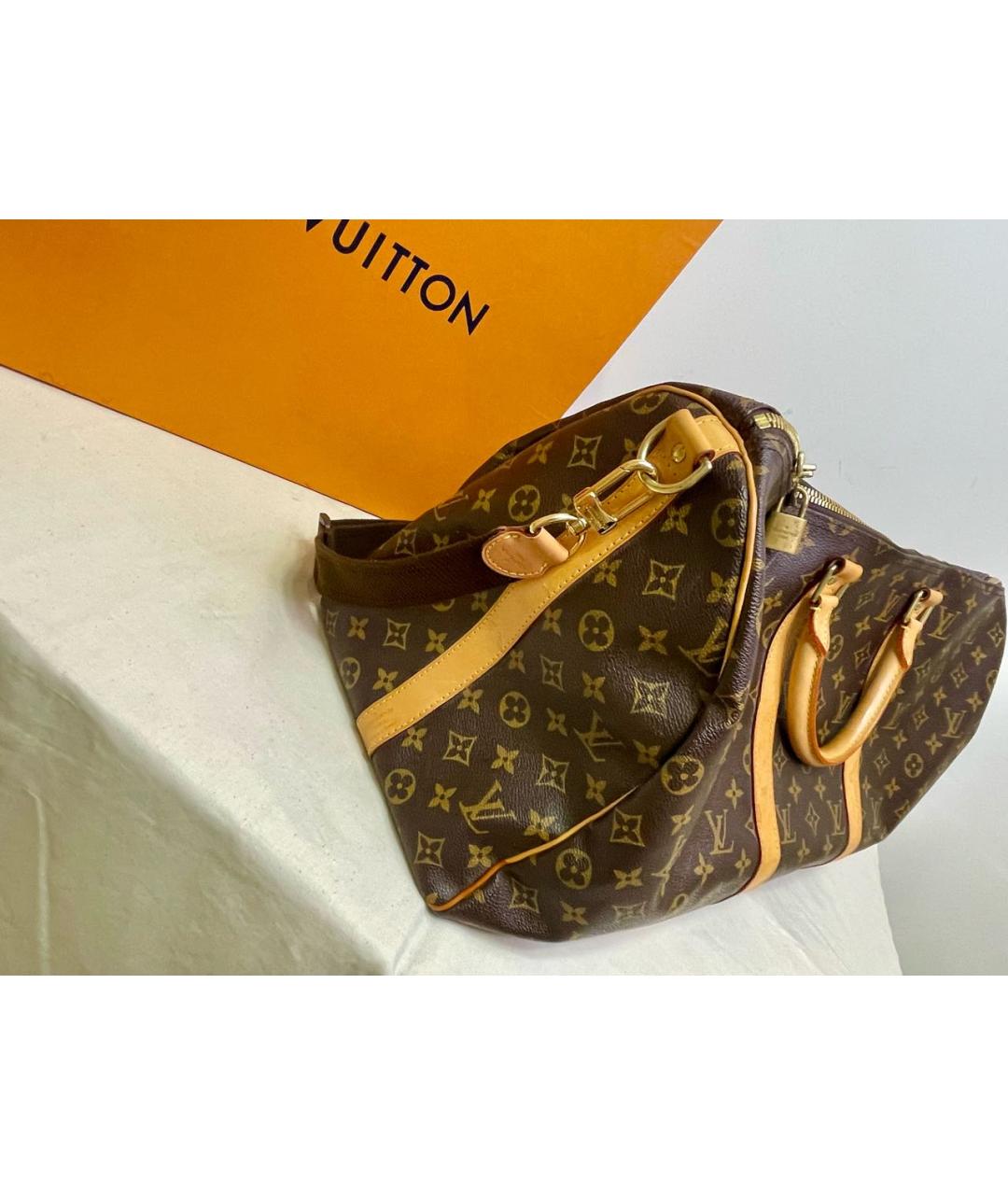 LOUIS VUITTON Коричневая дорожная/спортивная сумка, фото 5