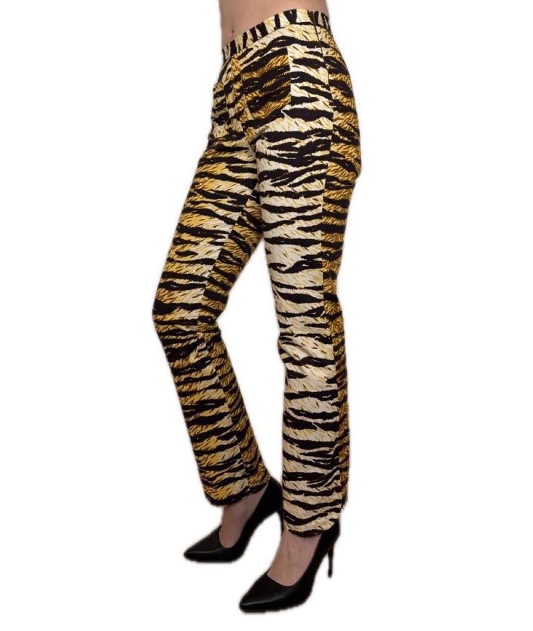 DOLCE&GABBANA Мульти хлопковые брюки узкие, фото 3