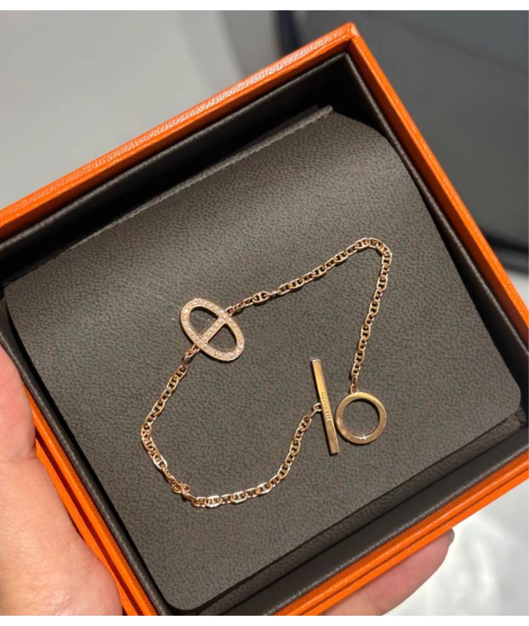 HERMES Розовый браслет из розового золота, фото 4