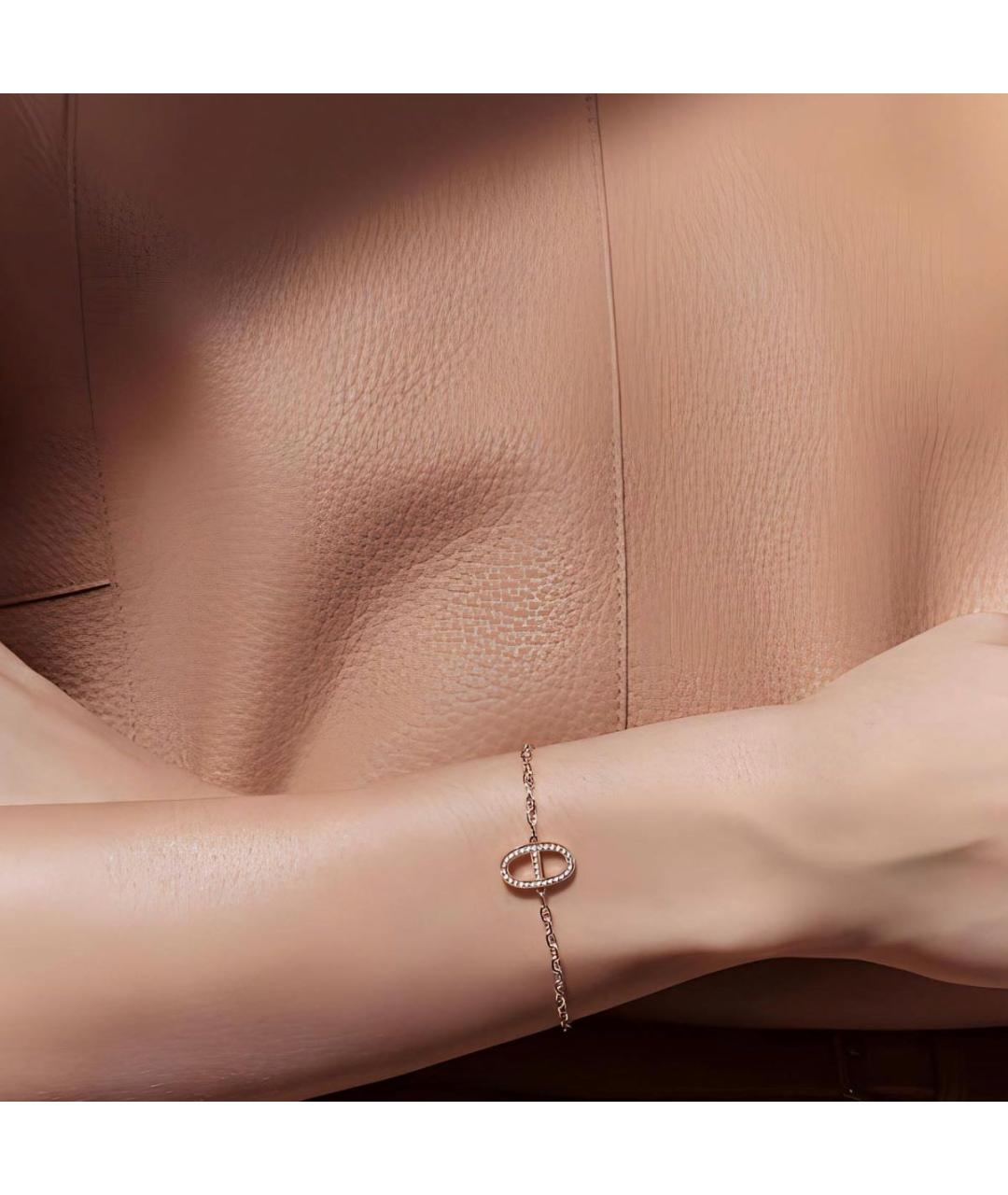 HERMES Розовый браслет из розового золота, фото 2