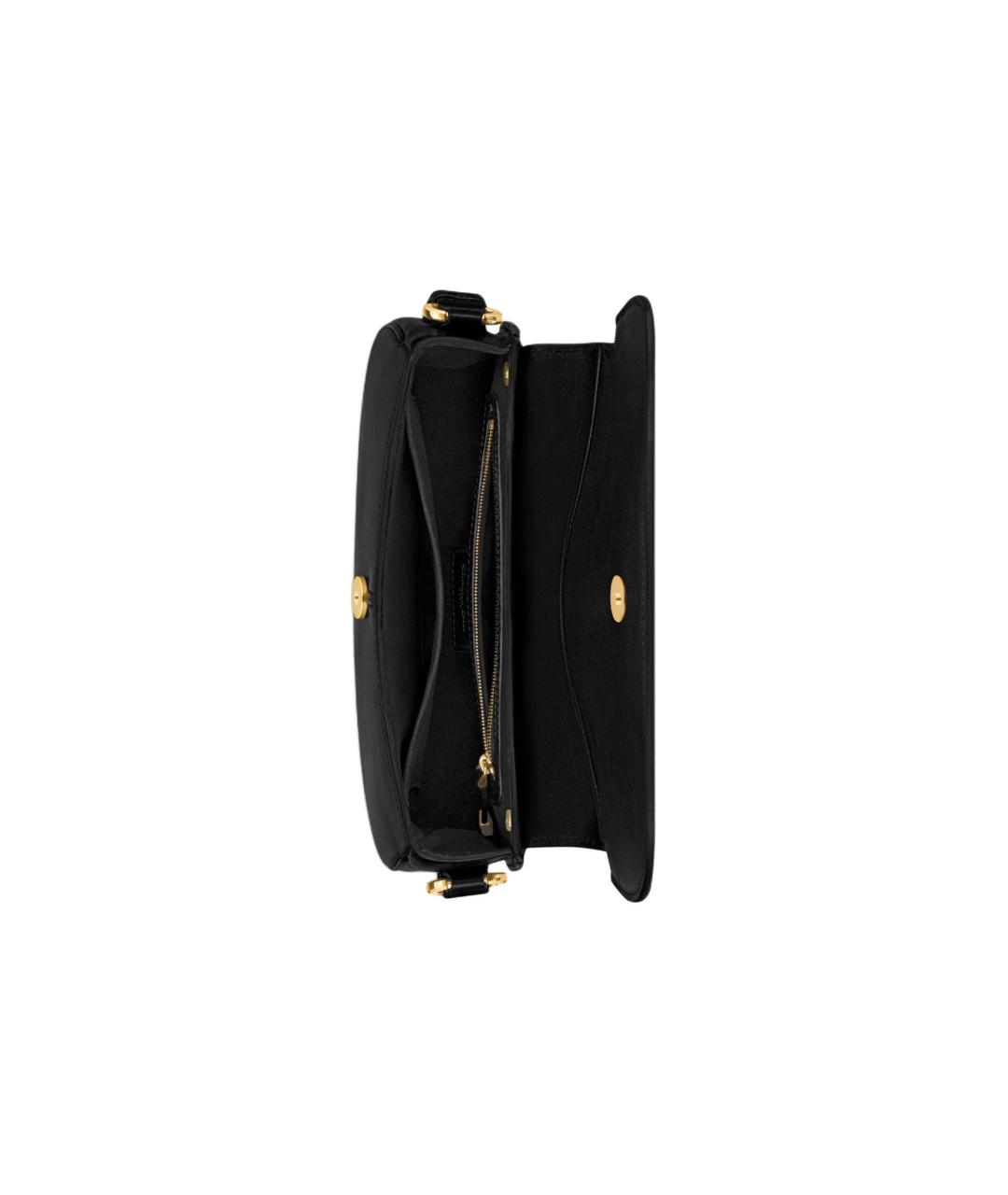 CHRISTIAN DIOR Черная кожаная сумка через плечо, фото 5