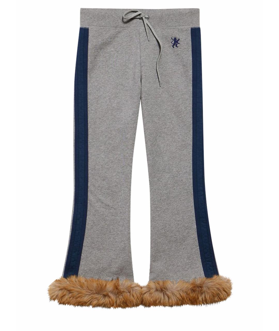 BALENCIAGA Серые хлопковые брюки узкие, фото 1