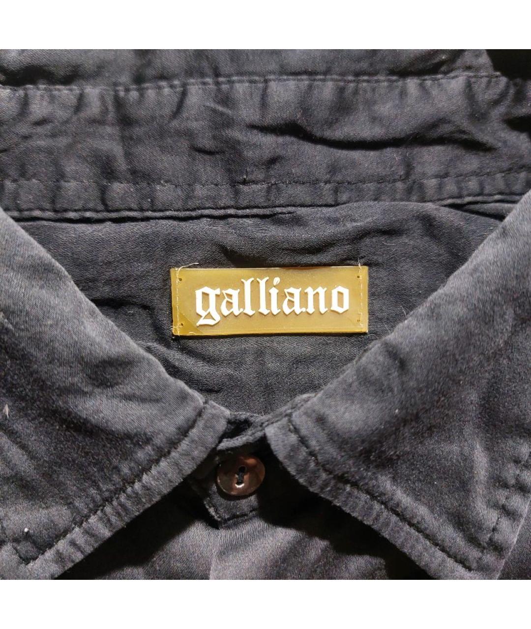 JOHN GALLIANO Черная хлопковая кэжуал рубашка, фото 3