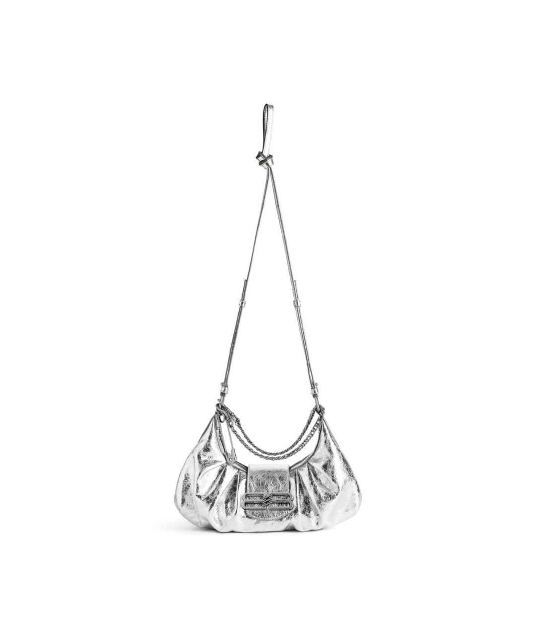 BALENCIAGA Серебряная сумка через плечо, фото 4