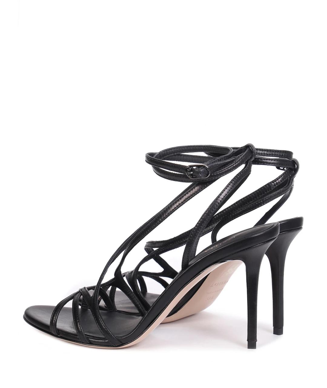 LE SILLA Черные кожаные босоножки, фото 4