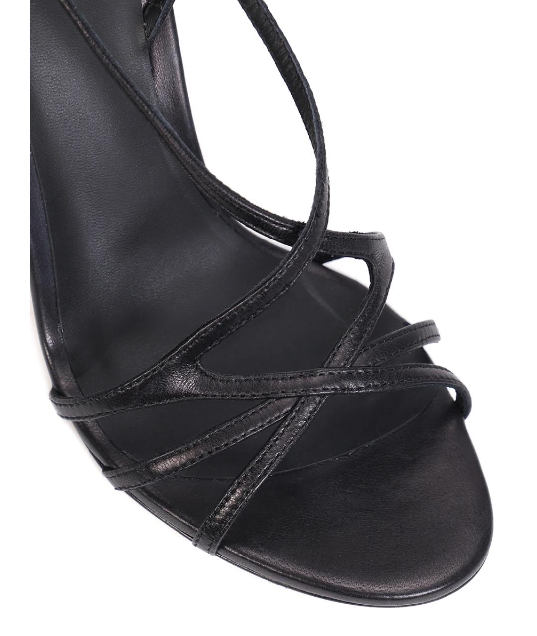 LE SILLA Черные кожаные босоножки, фото 5