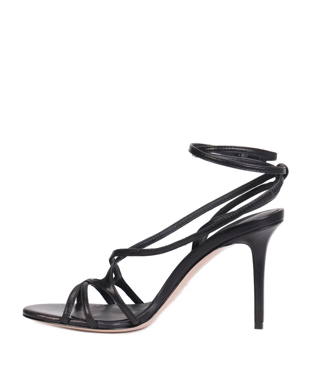 LE SILLA Черные кожаные босоножки, фото 3
