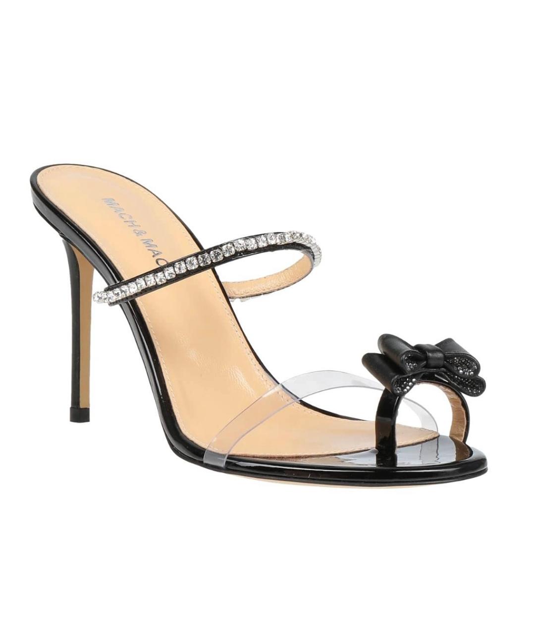 MACH&MACH Черные кожаные мюли, фото 2