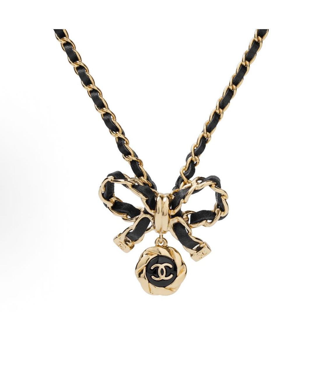 CHANEL Черное металлическое колье, фото 7