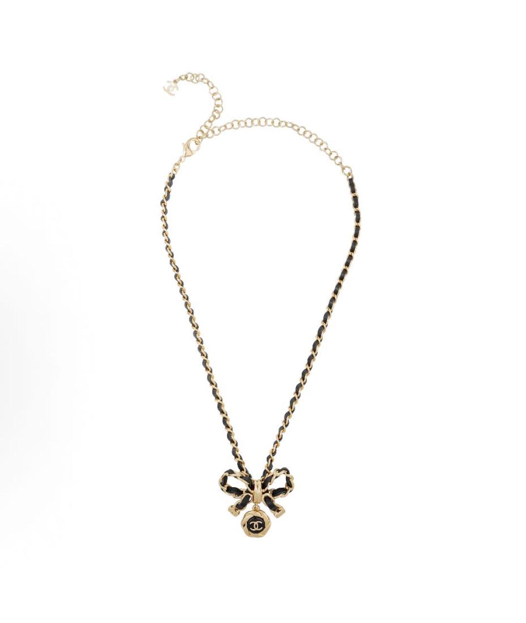 CHANEL Черное металлическое колье, фото 2
