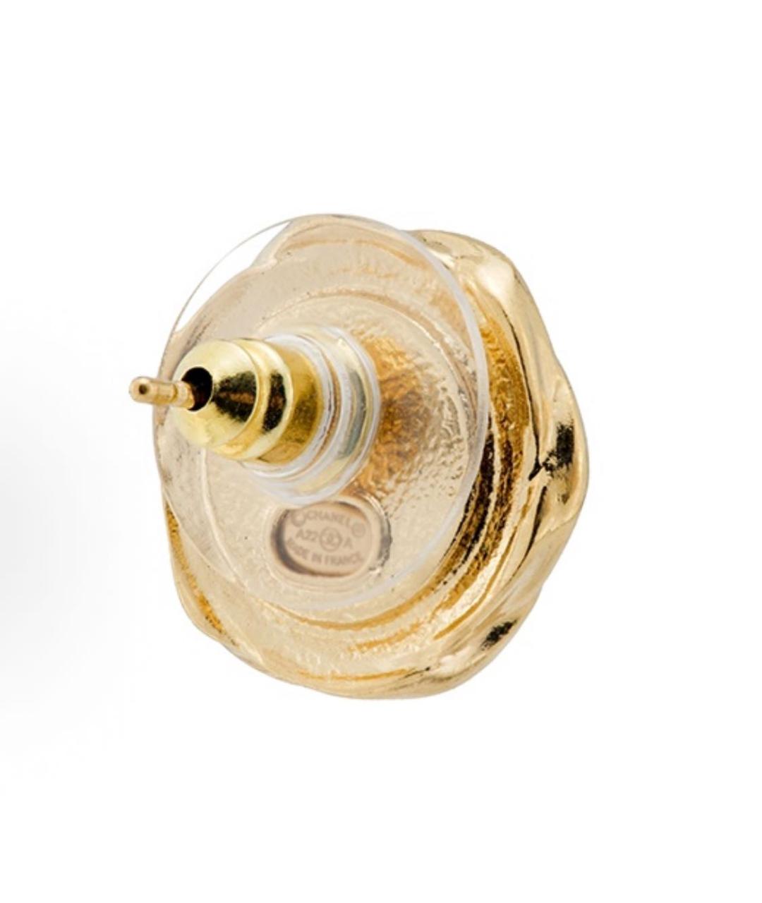 CHANEL Золотые металлические серьги, фото 3