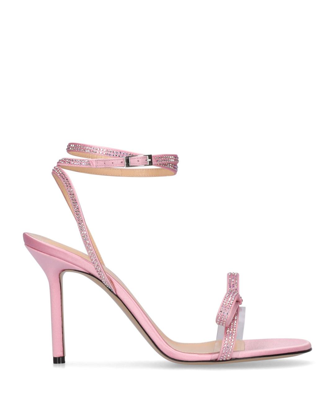 MACH&MACH Розовые текстильные босоножки, фото 1