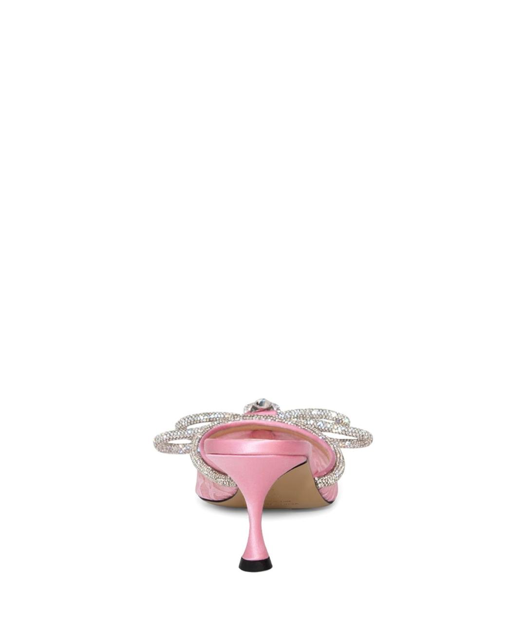 MACH&MACH Розовые текстильные мюли, фото 6