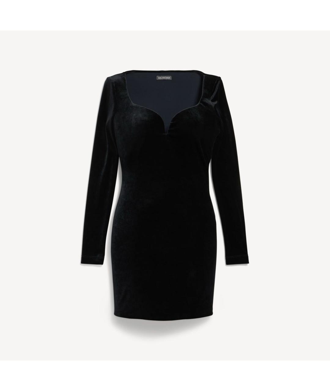 BALENCIAGA Черное вискозное повседневное платье, фото 5
