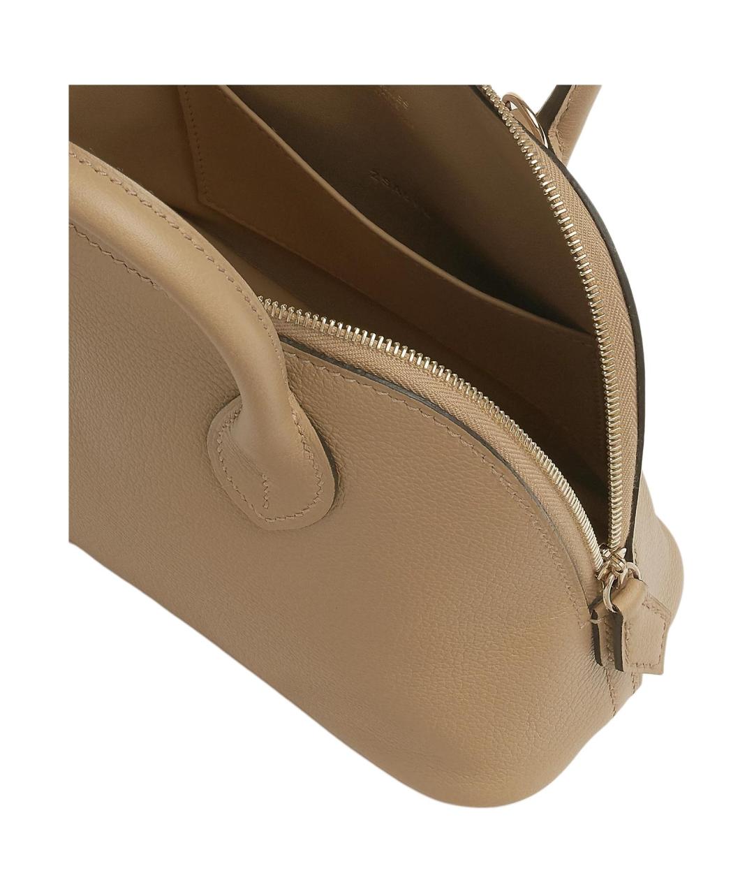 HERMES Бежевая кожаная сумка через плечо, фото 4