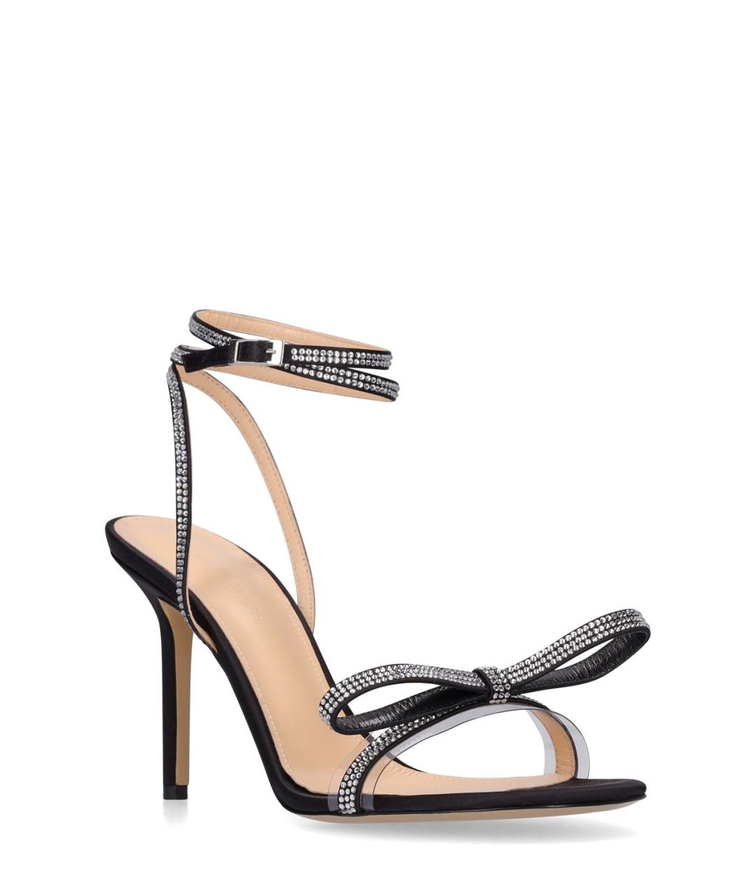 MACH&MACH Черные текстильные босоножки, фото 3