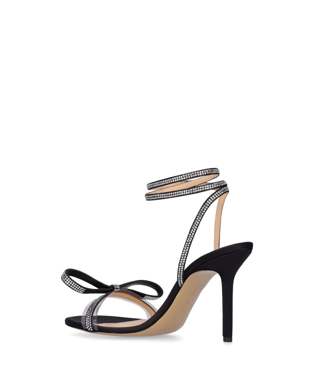 MACH&MACH Черные текстильные босоножки, фото 4