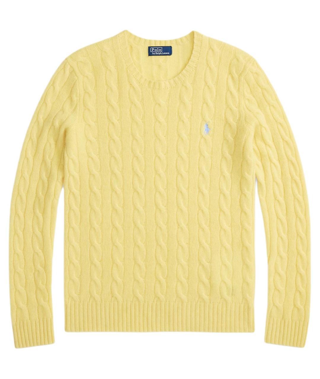 POLO RALPH LAUREN Желтый хлопковый джемпер / свитер, фото 1