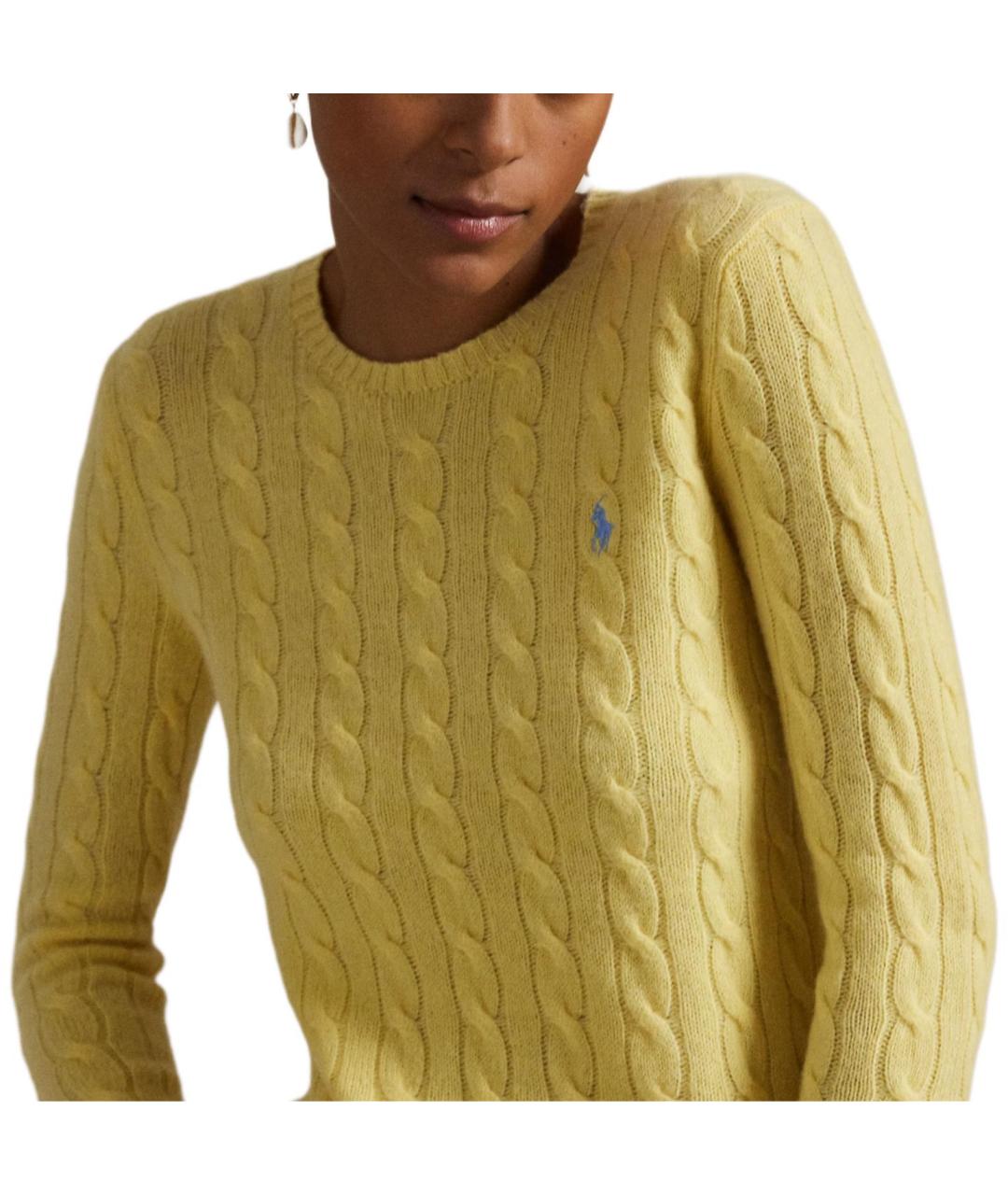 POLO RALPH LAUREN Желтый хлопковый джемпер / свитер, фото 8
