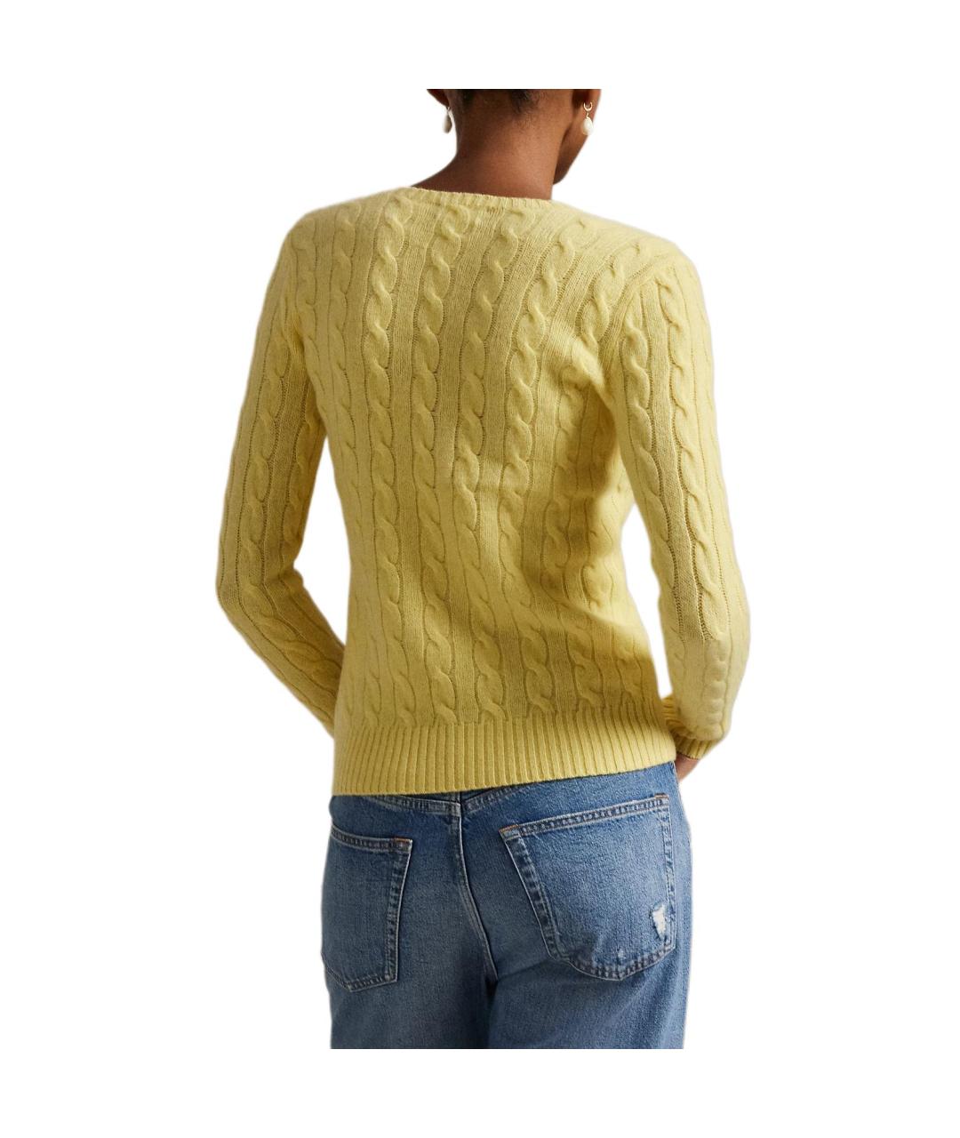 POLO RALPH LAUREN Желтый хлопковый джемпер / свитер, фото 5