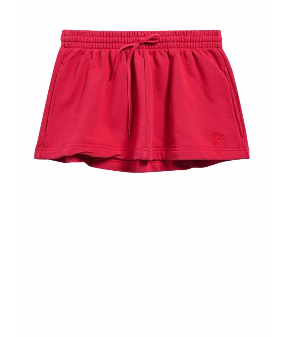 BALENCIAGA Красная хлопко-эластановая юбка мини, фото 1