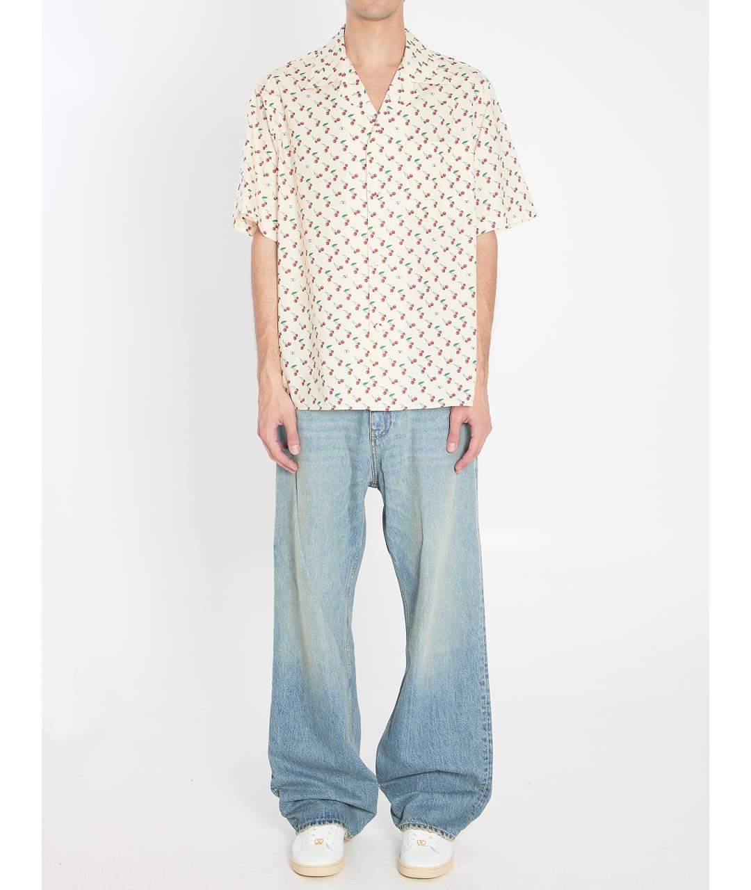 VALENTINO Белая хлопковая кэжуал рубашка, фото 4