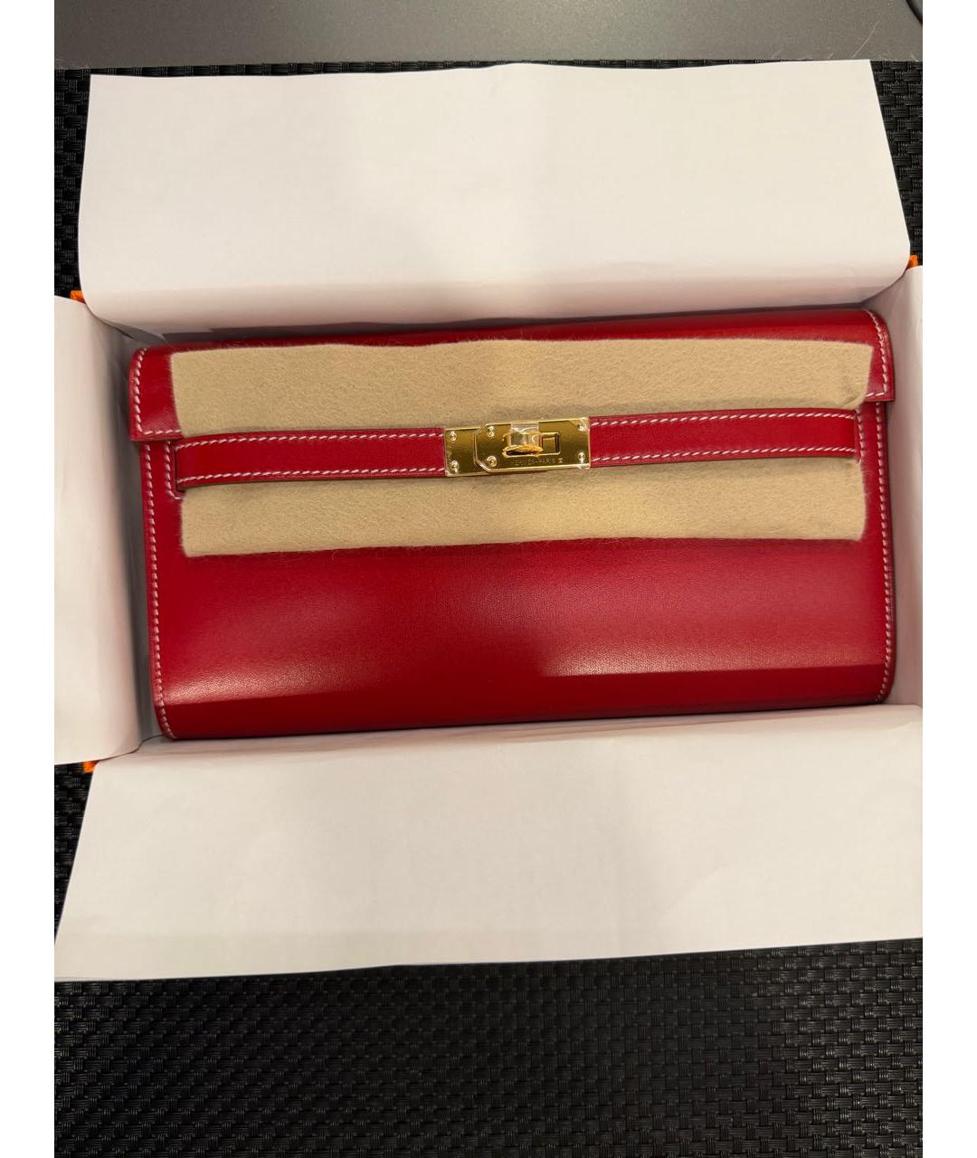 HERMES Красная кожаная сумка через плечо, фото 2