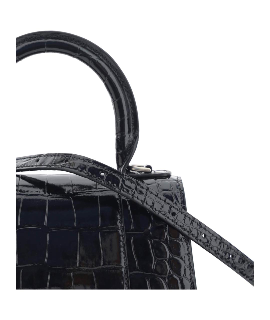 BALENCIAGA Черная кожаная сумка через плечо, фото 4