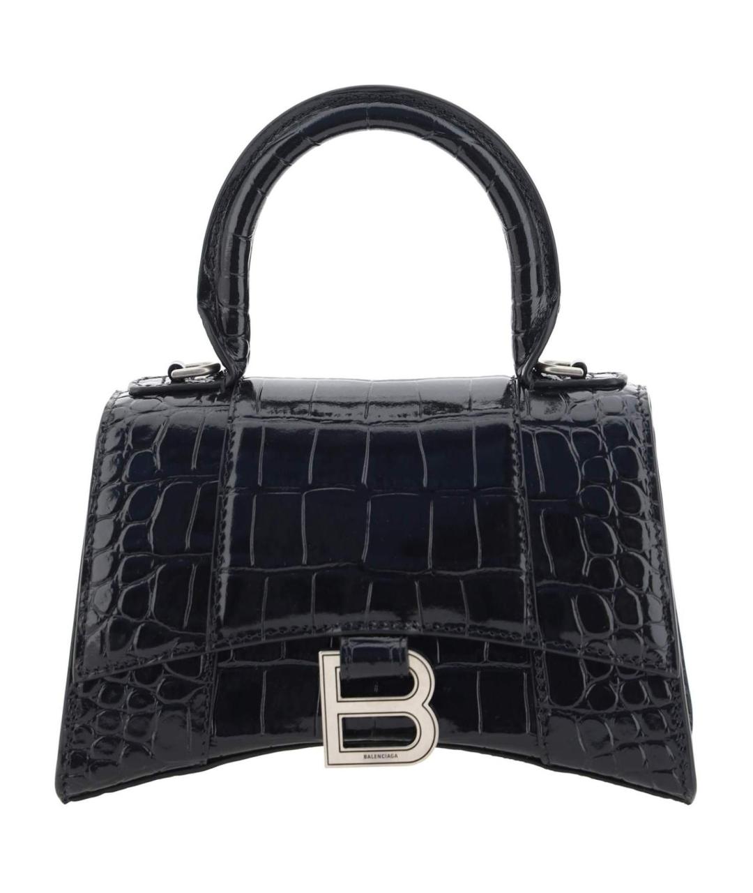 BALENCIAGA Черная кожаная сумка через плечо, фото 1