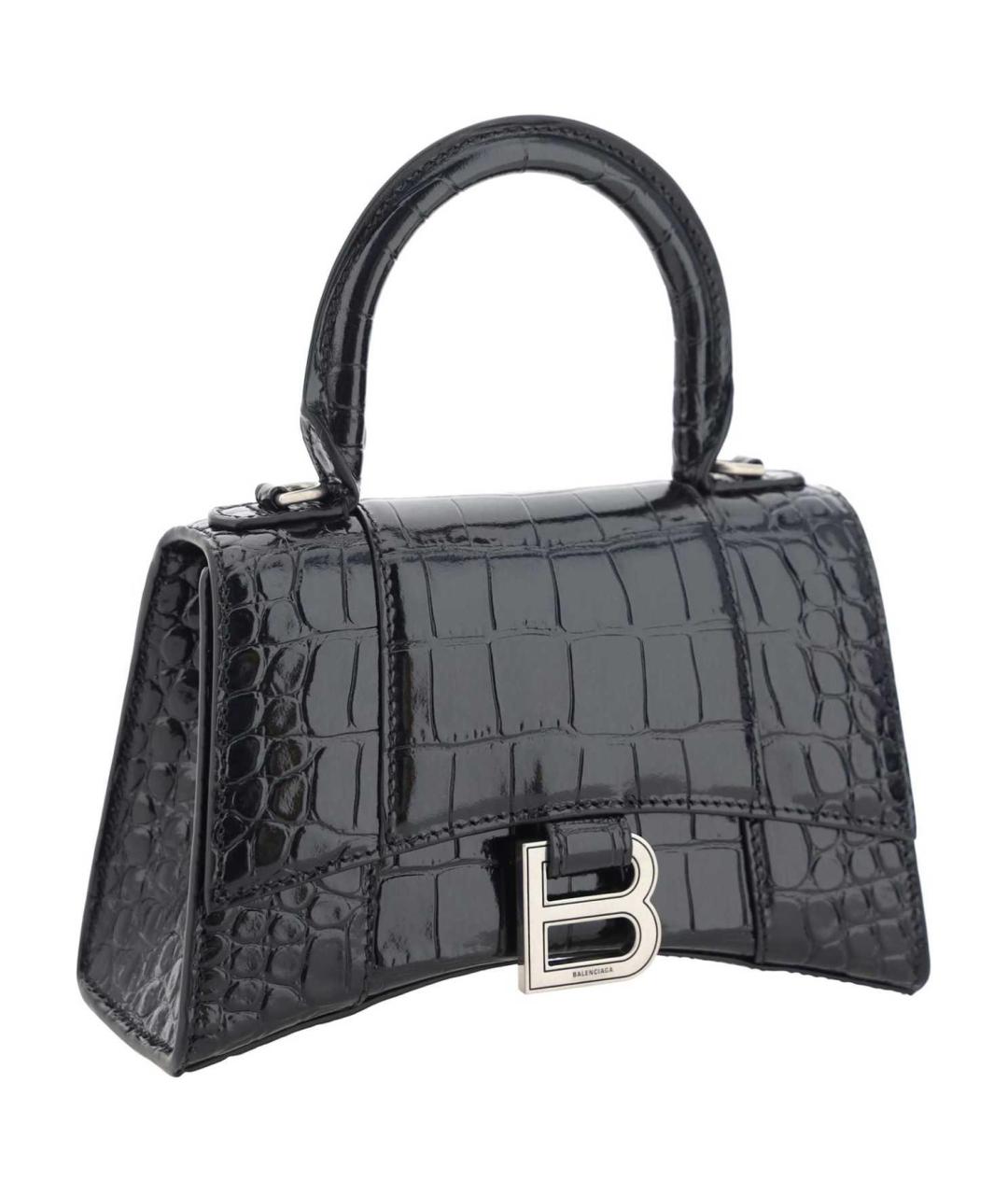 BALENCIAGA Черная кожаная сумка через плечо, фото 2