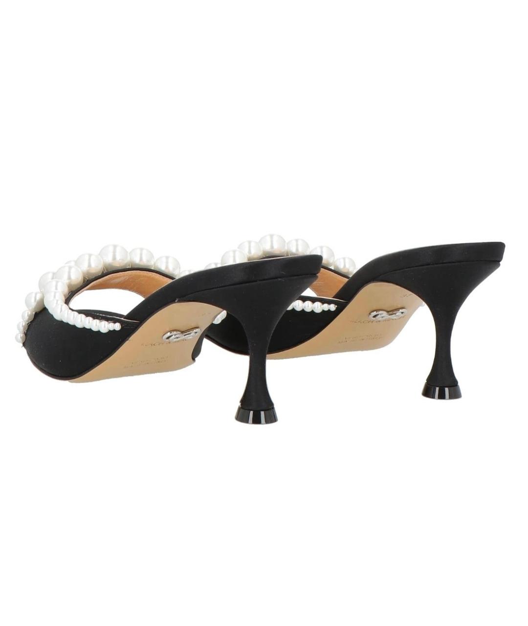 MACH&MACH Черные текстильные мюли, фото 4