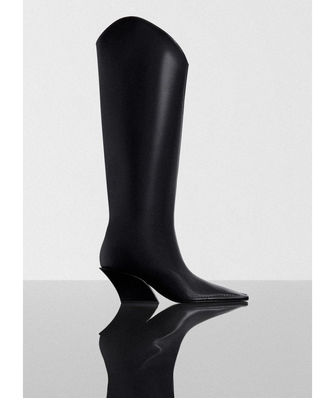 MUGLER Черные кожаные сапоги, фото 5