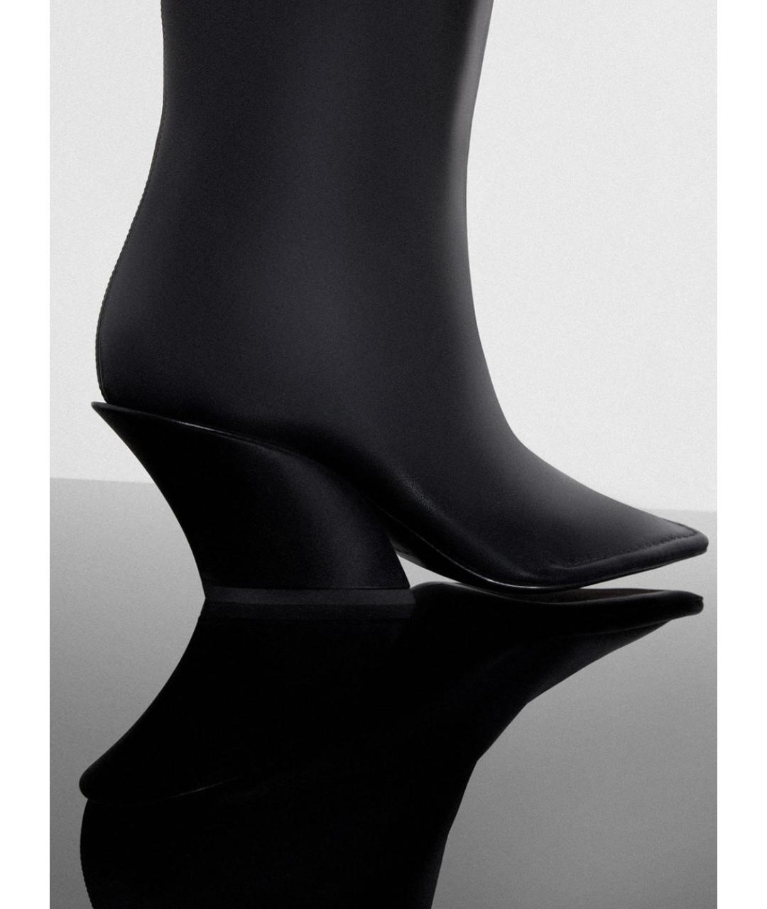 MUGLER Черные кожаные сапоги, фото 3