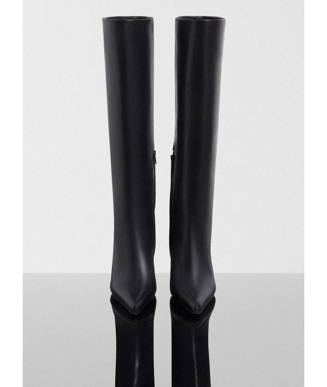 MUGLER Черные кожаные сапоги, фото 4
