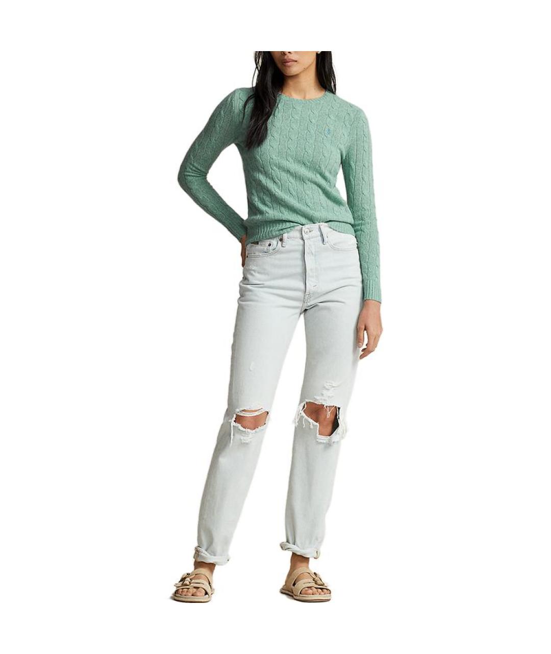 POLO RALPH LAUREN Зеленый джемпер / свитер, фото 2