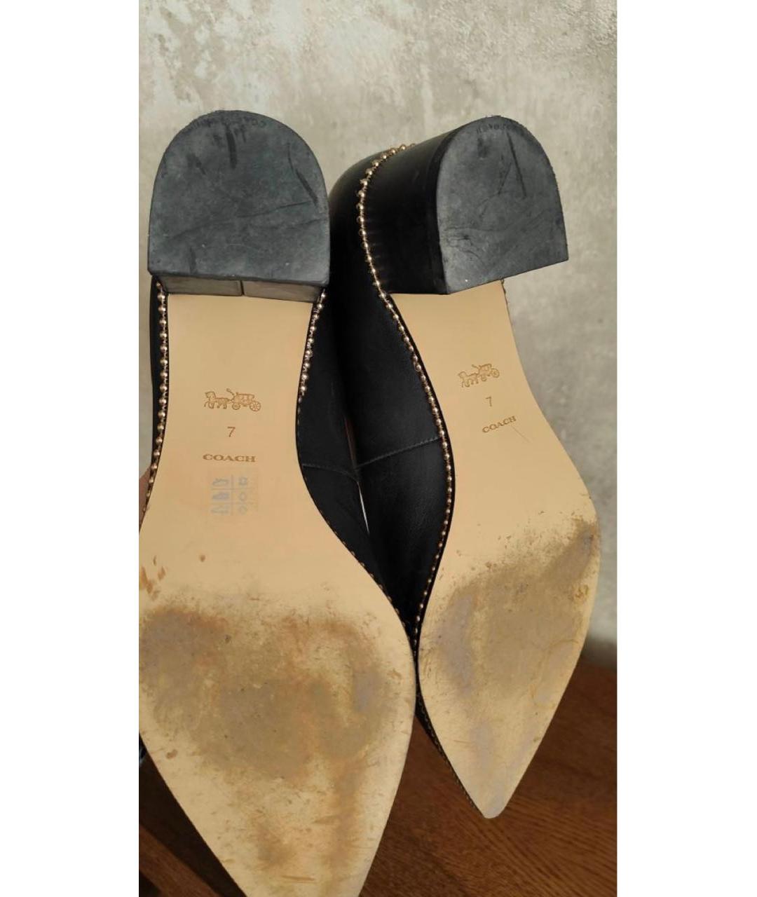 COACH Черные кожаные туфли, фото 4