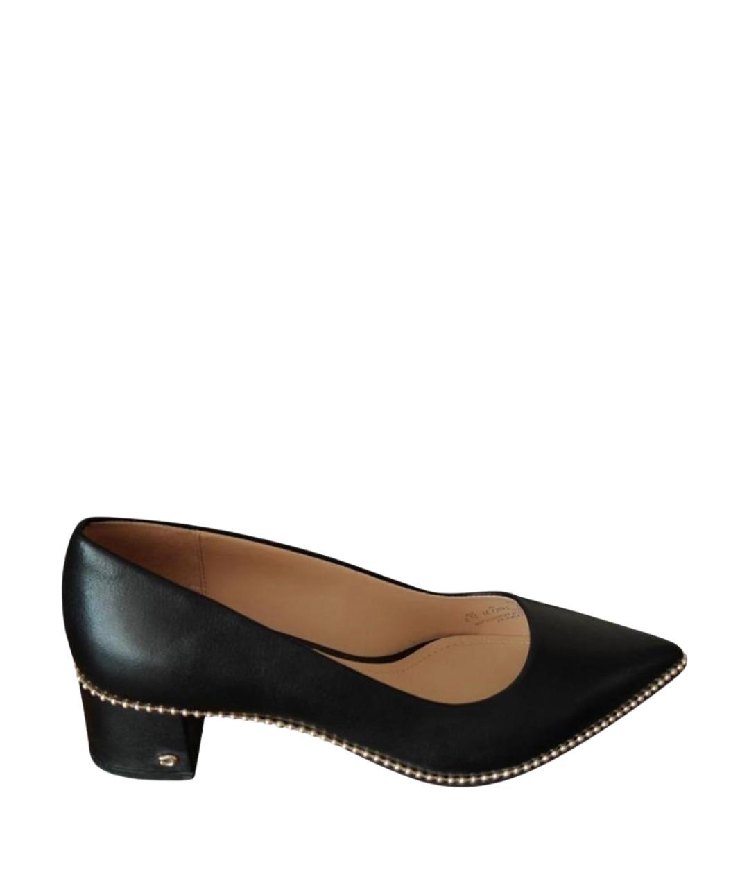 COACH Черные кожаные туфли, фото 1