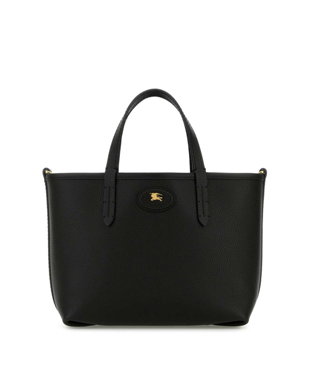 BURBERRY Черная кожаная сумка тоут, фото 1