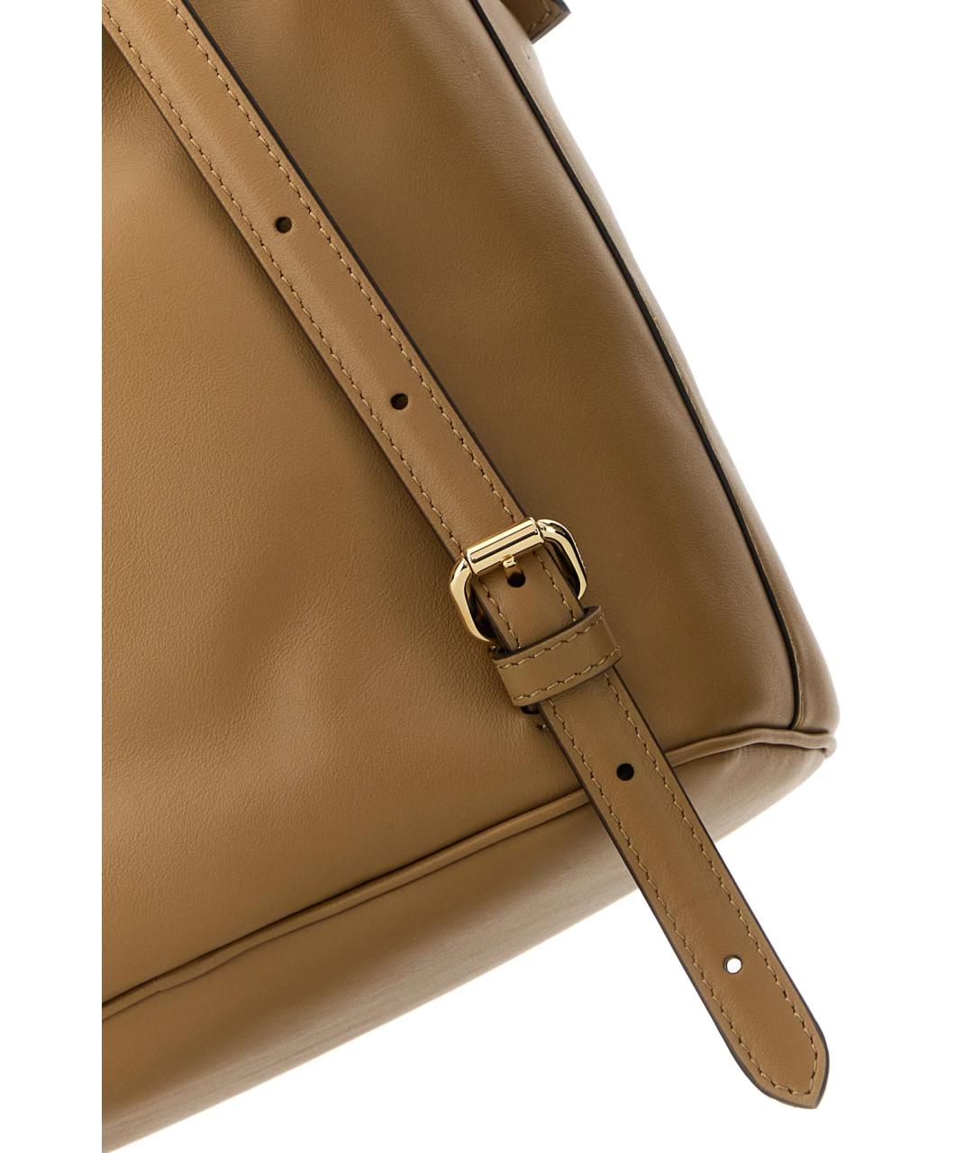 FENDI Бежевый кожаный рюкзак, фото 4