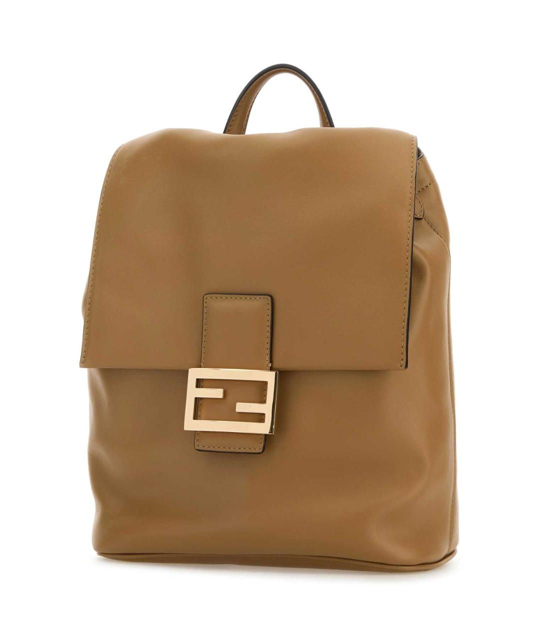 FENDI Бежевый кожаный рюкзак, фото 2