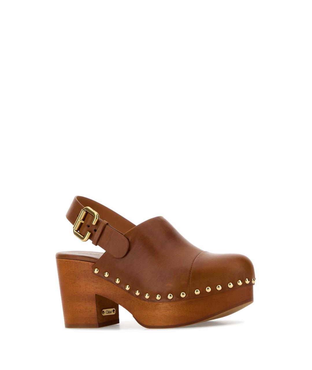 CHLOE Бежевые кожаные босоножки, фото 2