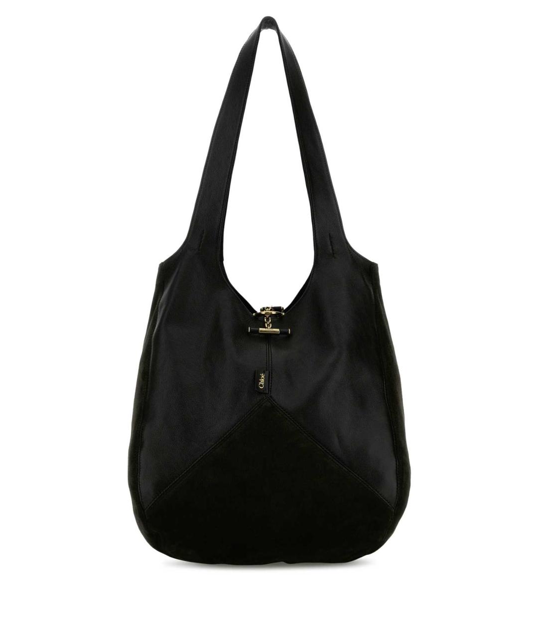 CHLOE Черная кожаная сумка тоут, фото 1
